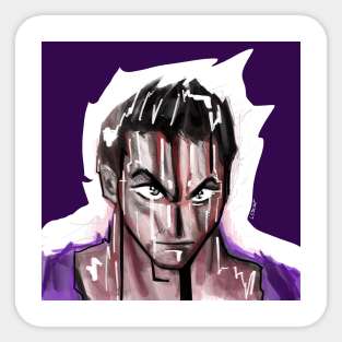 abstract portrait of lebeau in ecopop fighting spirit wallpaper paint art Sticker